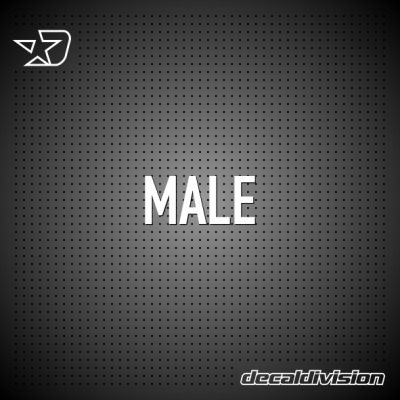 Male Toilet Lettering Sticker